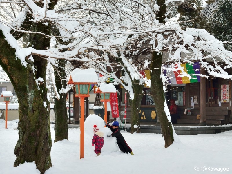 蓮馨寺 雪だるま